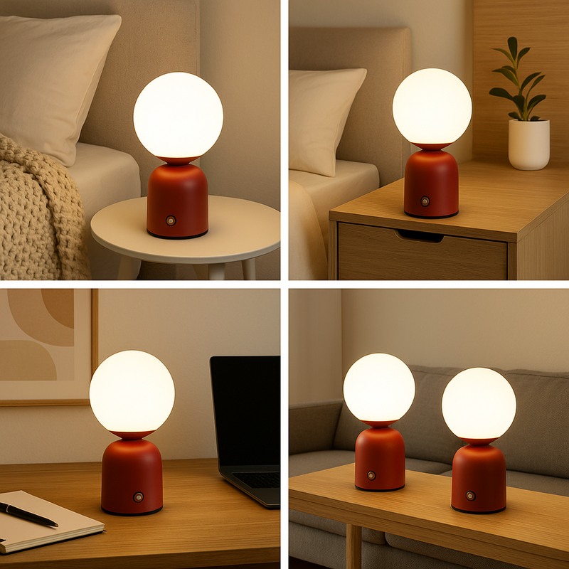 Modern Rechargeable Globe LED Table Lamp