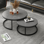 Round Nesting Coffee Table Set – Sintered Stone