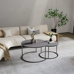 Round Nesting Coffee Table Set – Sintered Stone