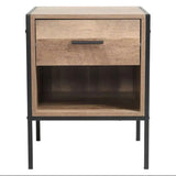 Rustic Wood Bedside Table