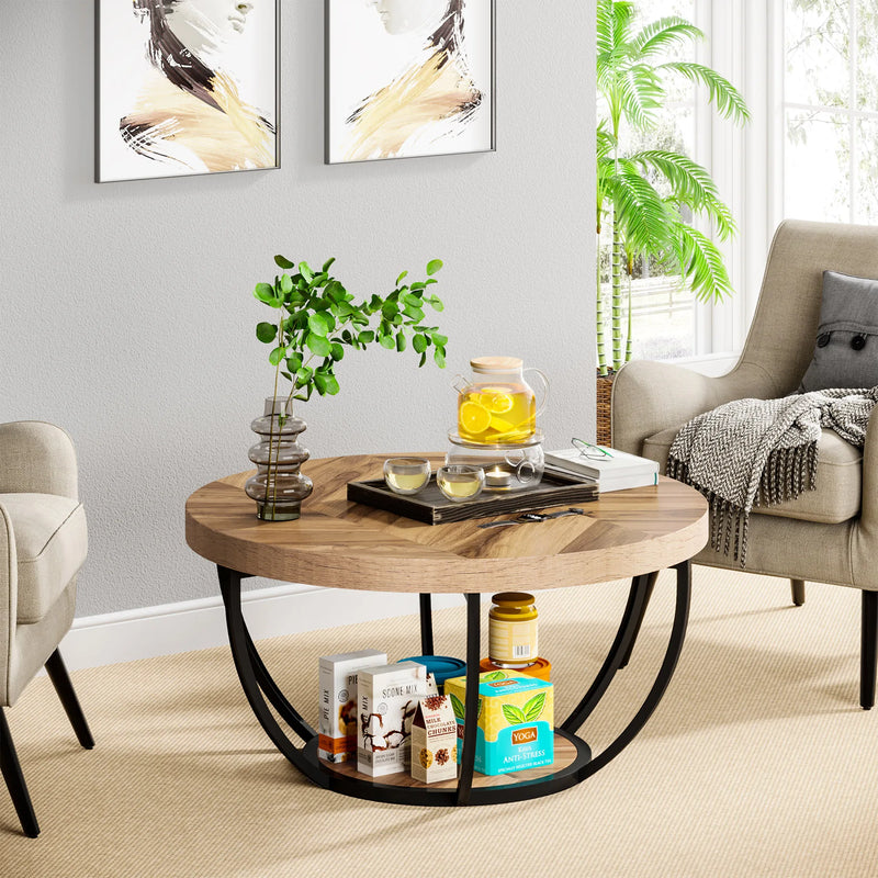 Round Wooden Coffee Table