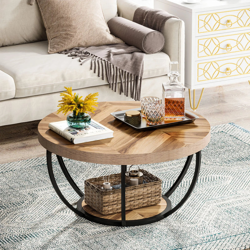 Round Wooden Coffee Table