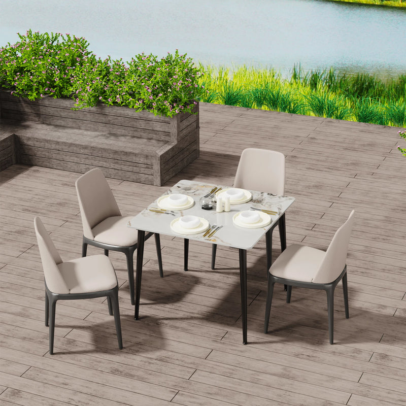 Luxury Sintered Stone Square Dining Table