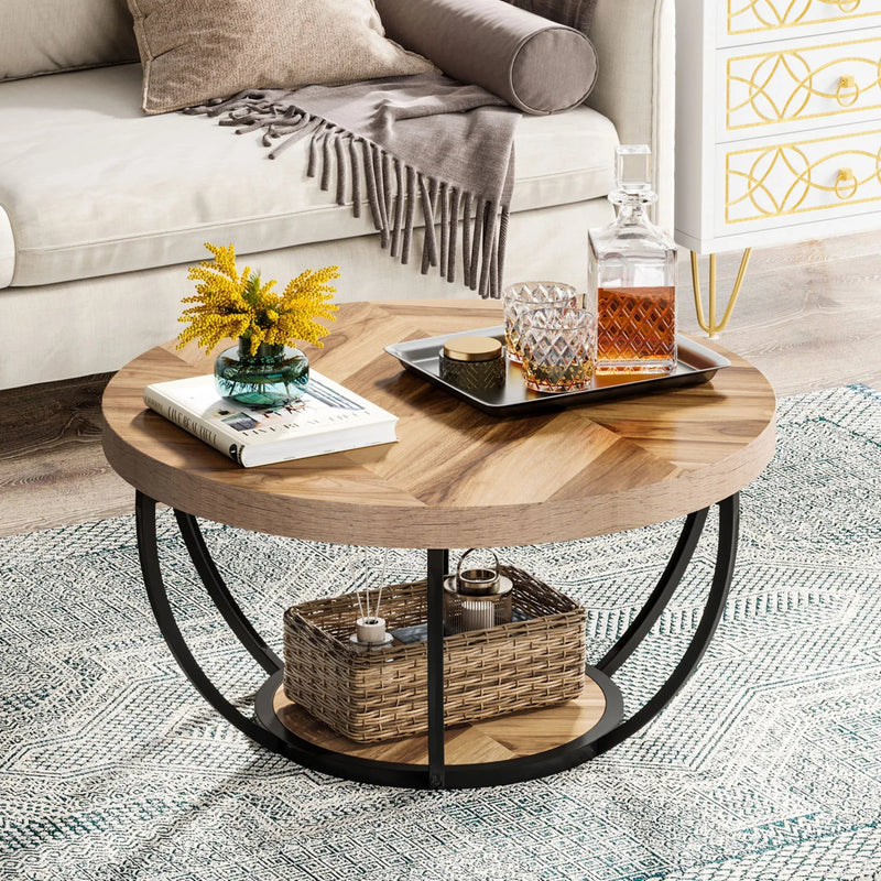 Round Wooden Coffee Table