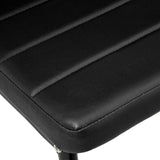 Black Faux Leather Dining Chairs Set of 6