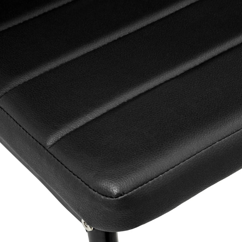 Black Faux Leather Dining Chairs Set of 6