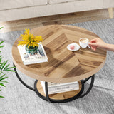 Round Wooden Coffee Table