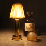 Touch Control Pleated Lampshade Table Lamp