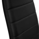 Black Faux Leather Dining Chairs Set of 6