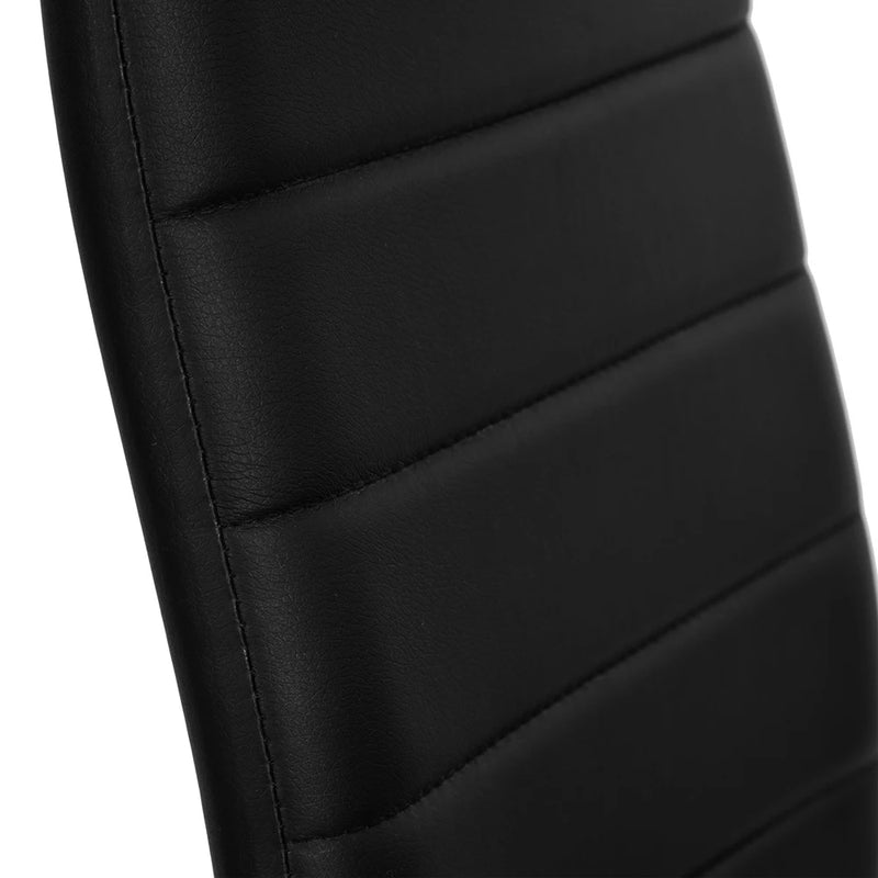 Black Faux Leather Dining Chairs Set of 6