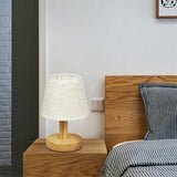 Nordic Fabric & Wood Table Lamp