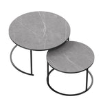 Round Nesting Coffee Table Set – Sintered Stone