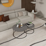 Round Nesting Coffee Table Set – Sintered Stone