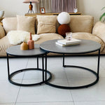 Round Nesting Coffee Table Set – Sintered Stone