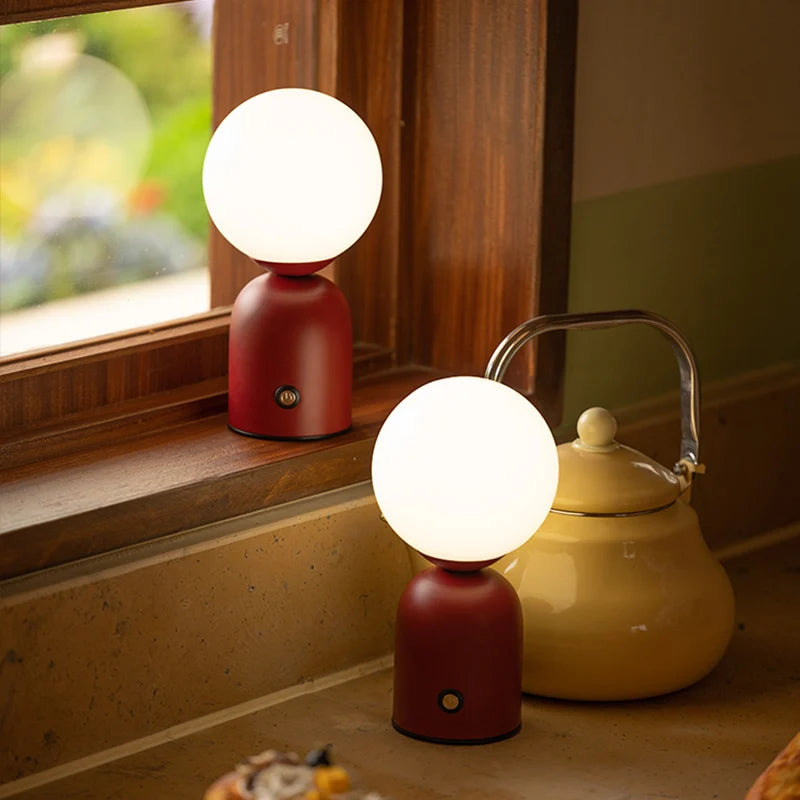 Modern Rechargeable Globe LED Table Lamp